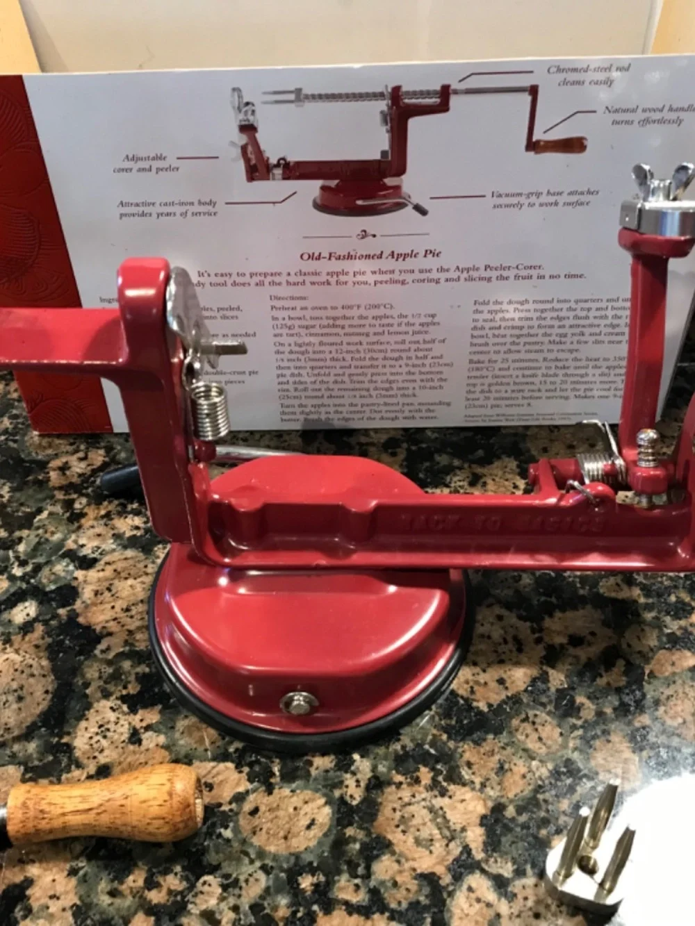 GRANDMACORE WILLIAMS SONOMA APPLE PEELER-CORER IN BOX